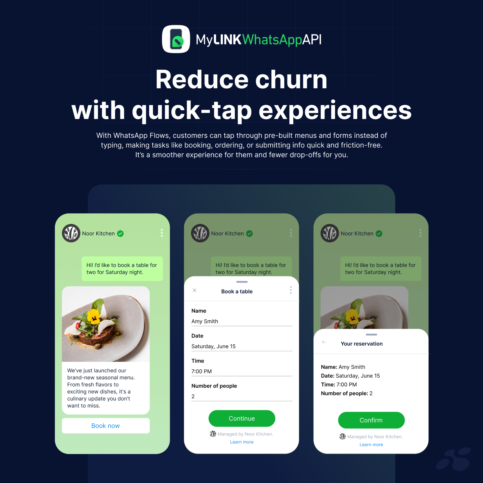 Reduce churn with quick-tap experiences